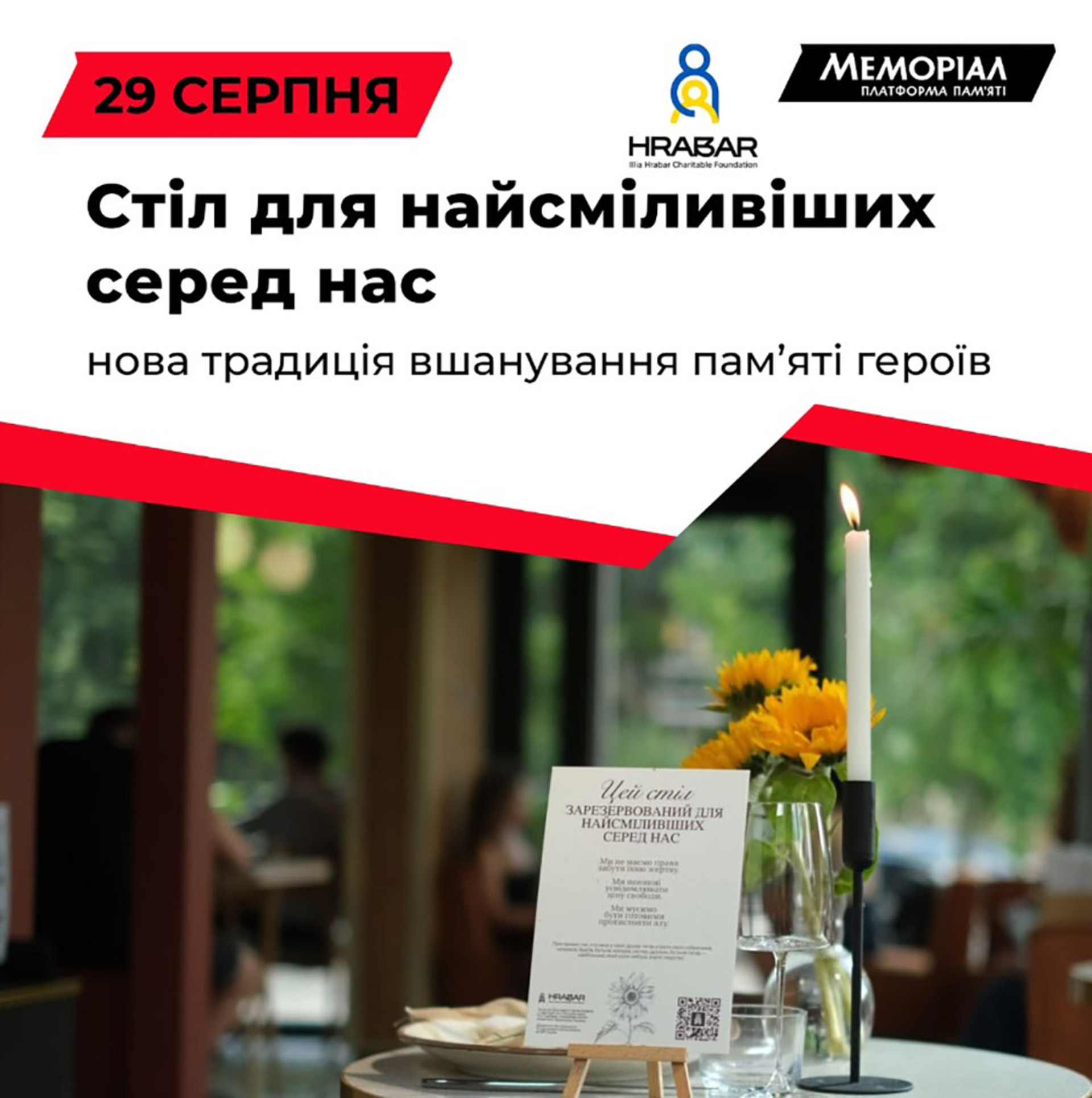 "Стіл пам'яті": Ужгородка започаткувала акцію до Дня пам'яті Захисників України